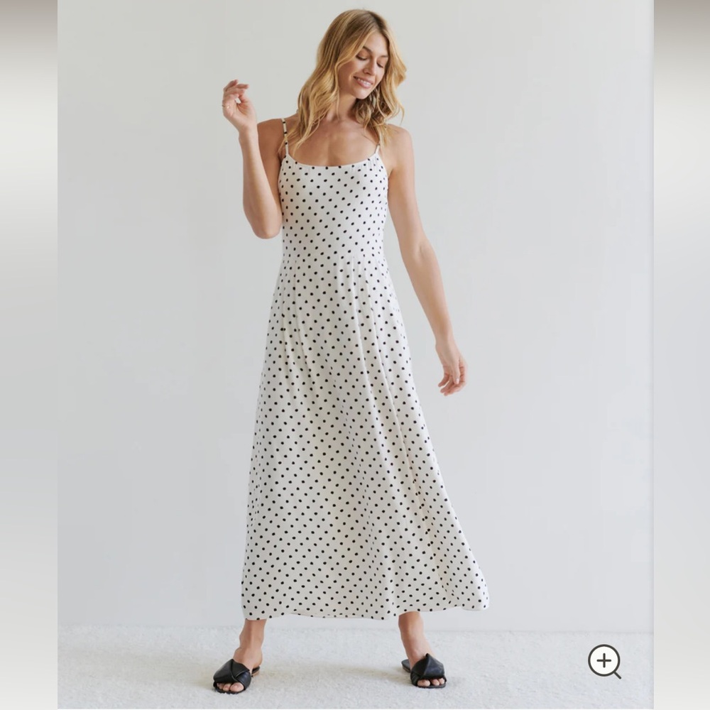 Jenni Kayne Rove Ankle Dress Ivory Dot